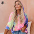 Rainbow Leopard Hoodies Women Sweatshirt Tie Dye Hoodie Female Spring Autumn Solid Colour Hoodies Casual Sweatshirts Hoddies Top